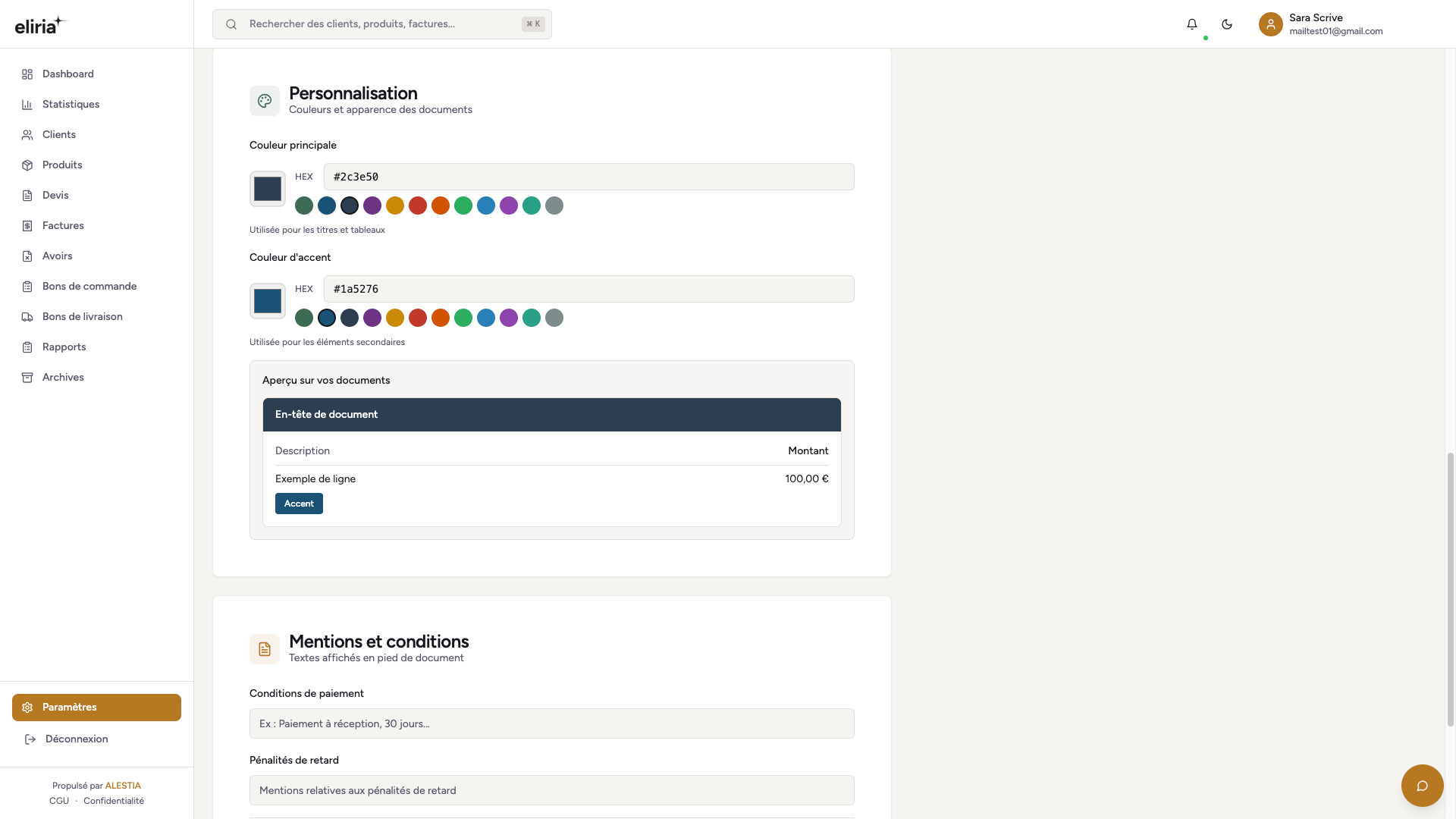 Personnalisation des documents